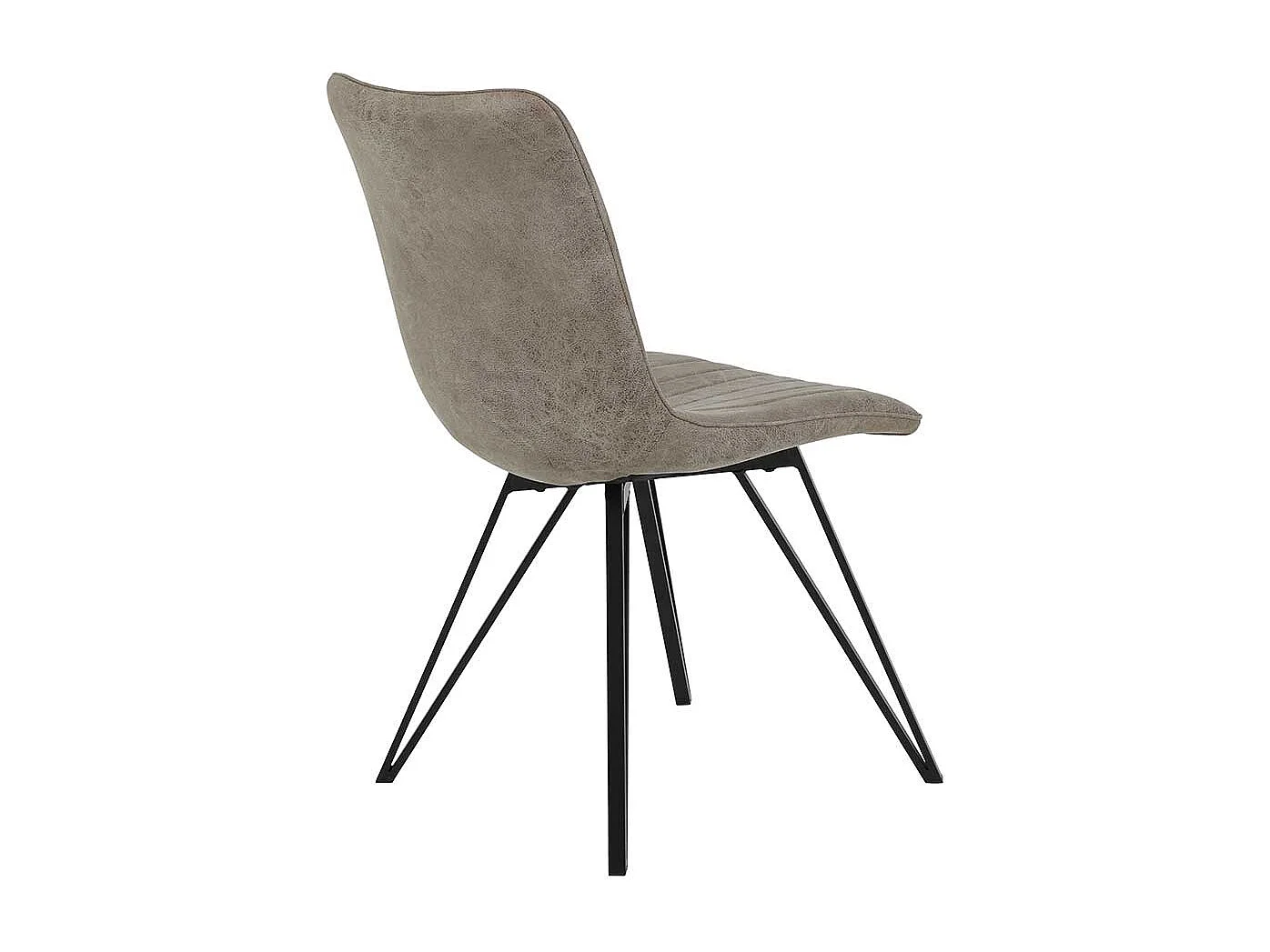 Polsterstuhl Esszimmer in Beigegrau Schwarz (Set)