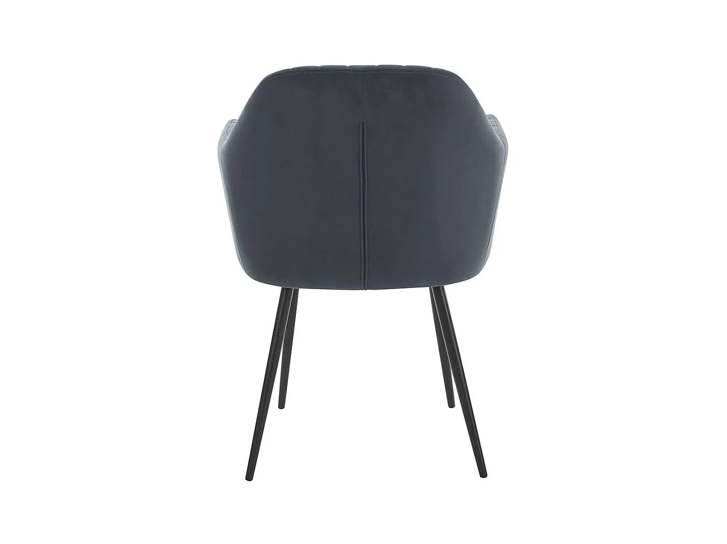 Polsterstuhl Esszimmer Grau aus Samtvelours Metall (2er Set)