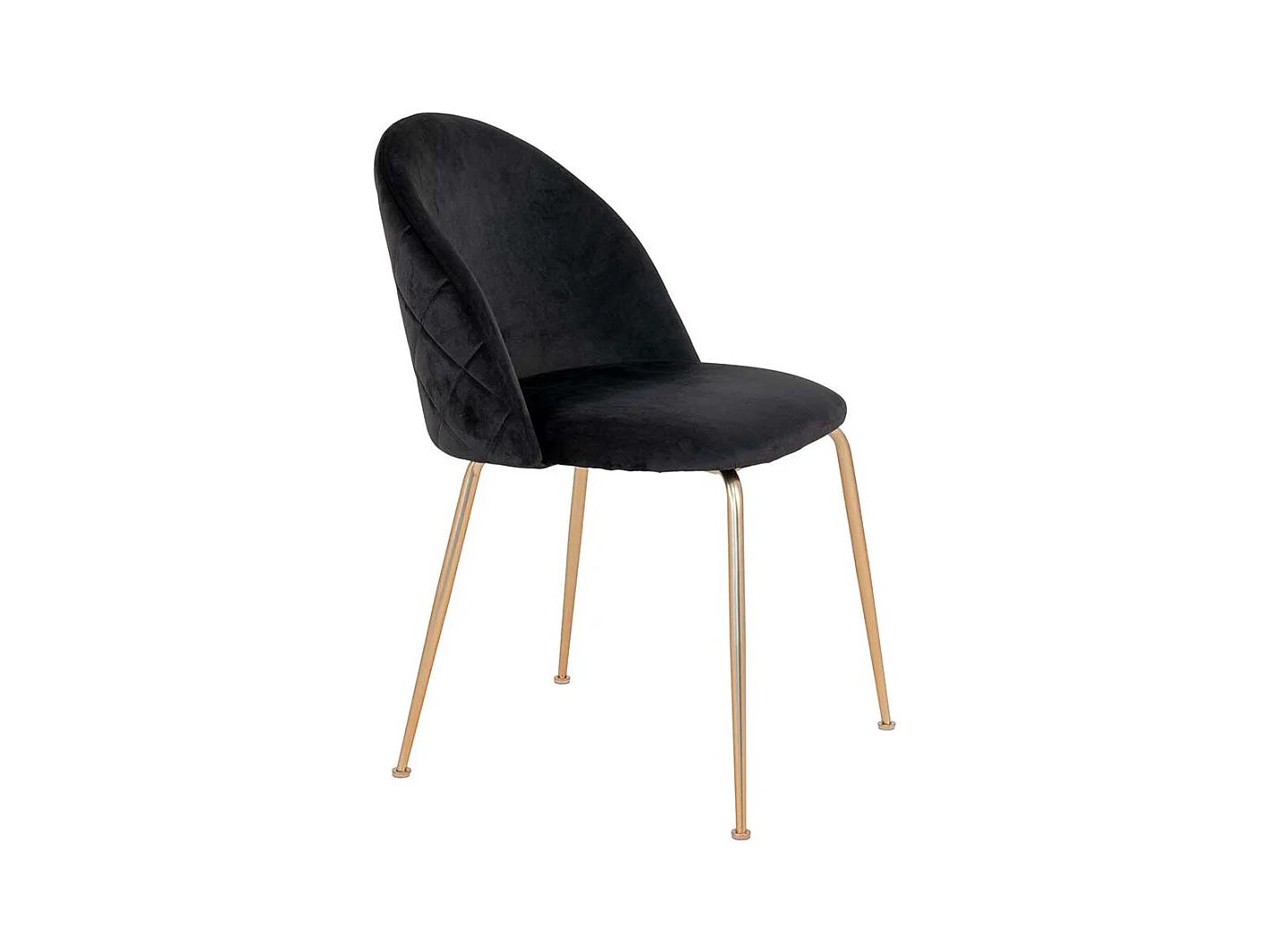 Esstisch Stühle elegant in Schwarz & Messing Retrostil (2er Set)