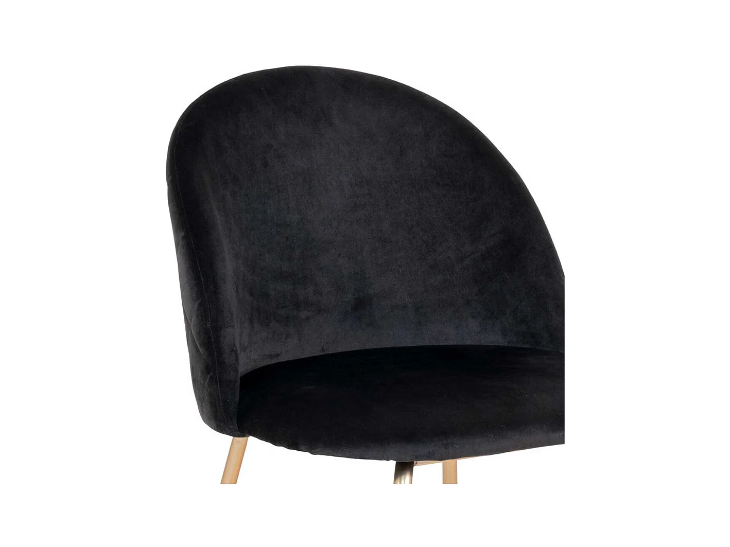 Esstisch Stühle elegant in Schwarz & Messing Retrostil (2er Set)