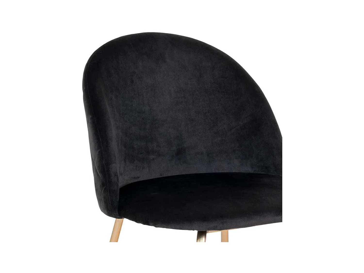 Esstisch Stühle elegant in Schwarz & Messing Retrostil (2er Set)