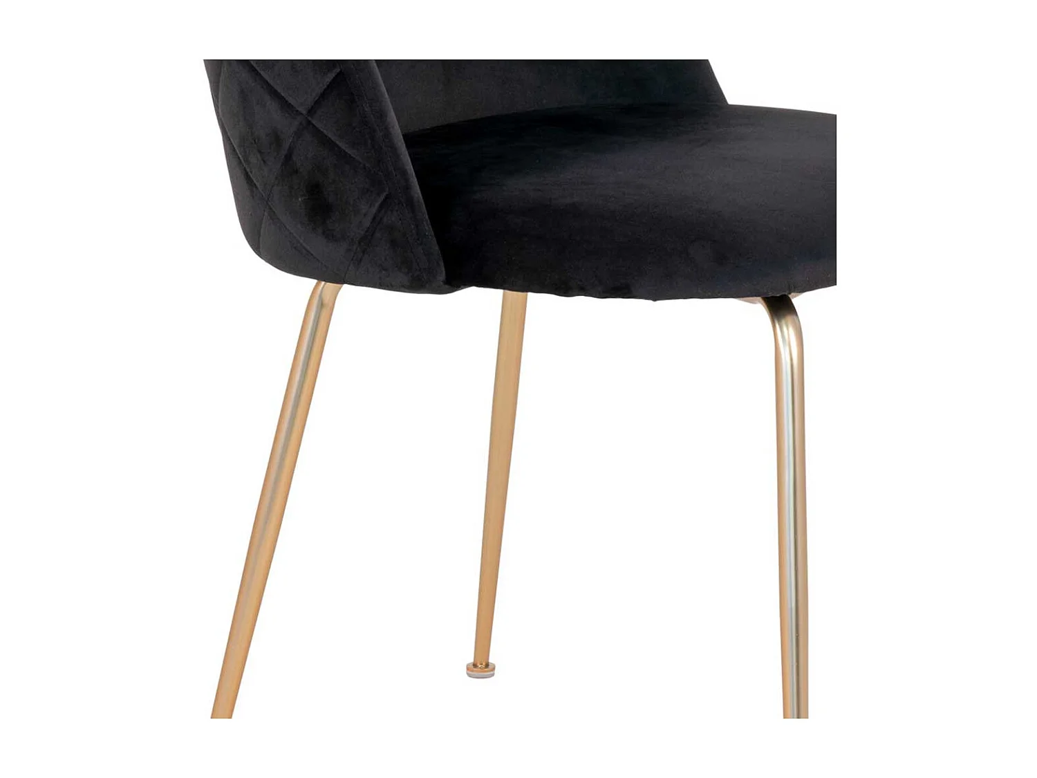 Esstisch Stühle elegant in Schwarz & Messing Retrostil (2er Set)