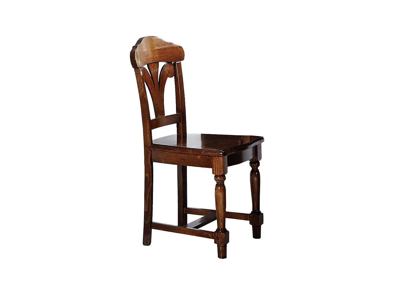 Massivholzstuhl in Braun Fichte