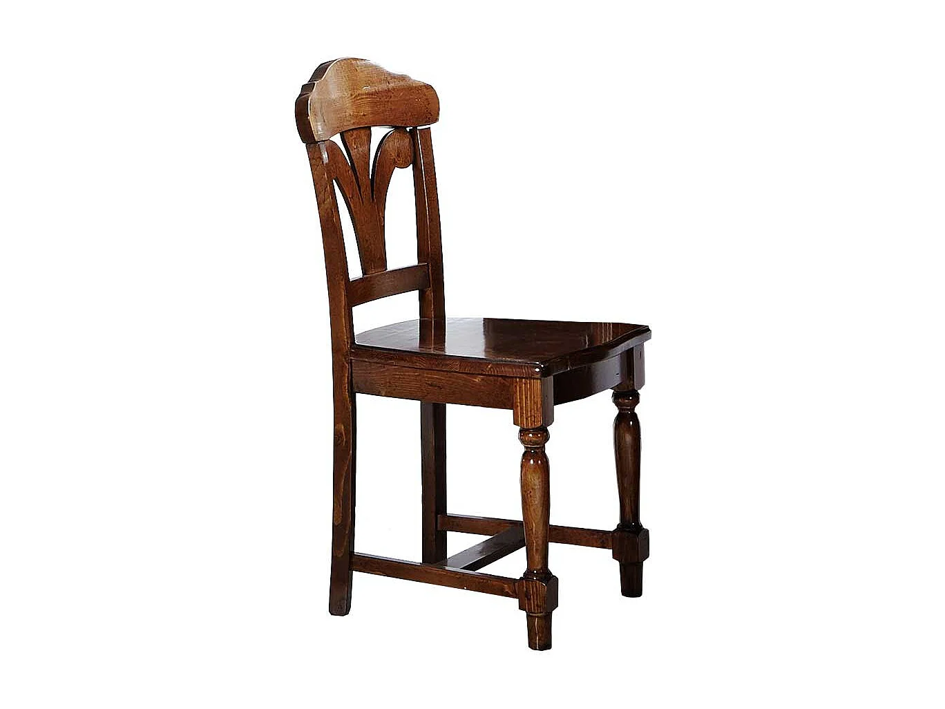 Massivholzstuhl in Braun Fichte