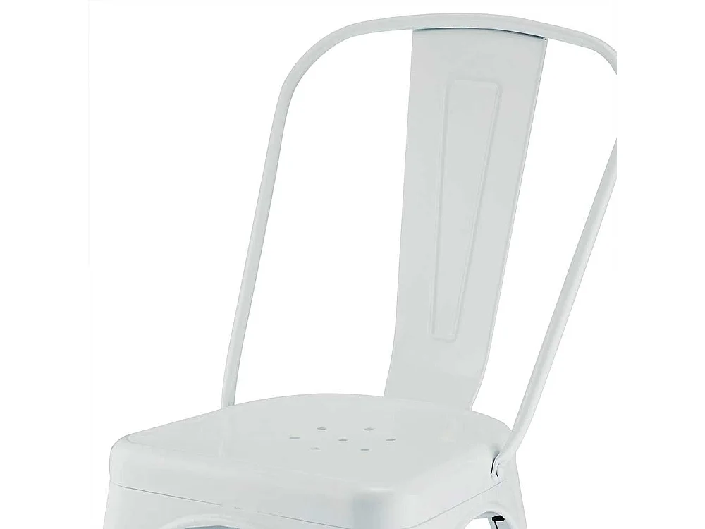 Metallst�hle in Wei� Industriedesign (4er Set)