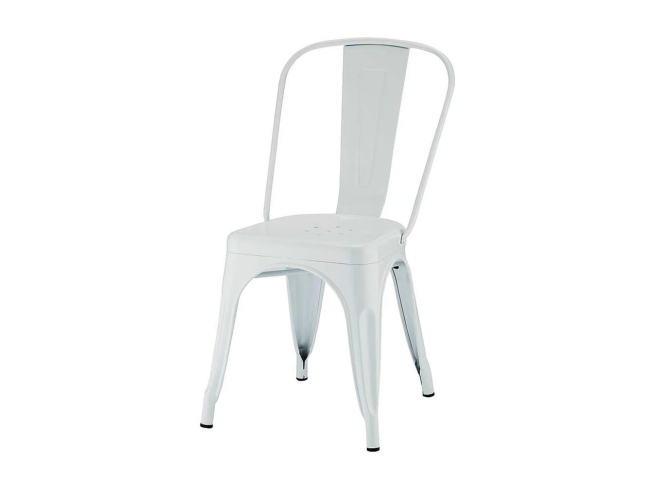 Metallst�hle in Wei� Industriedesign (4er Set)