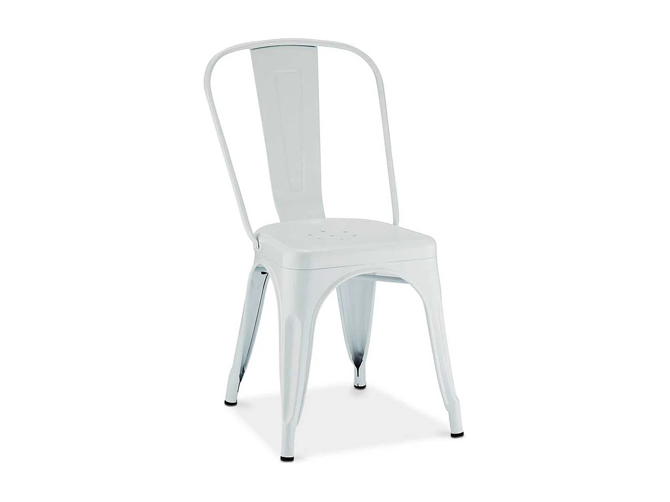 Metallst�hle in Wei� Industriedesign (4er Set)