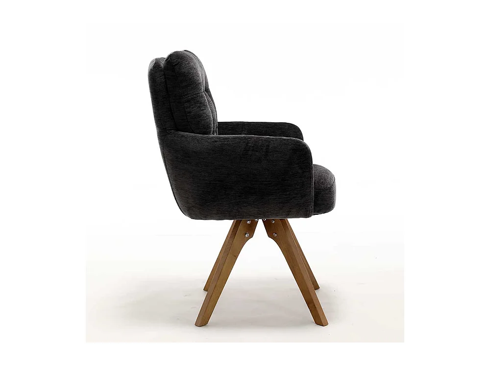 Polsterstuhl Esszimmer Stuhl Set aus Chenillegewebe mit Federkern (2er Set)