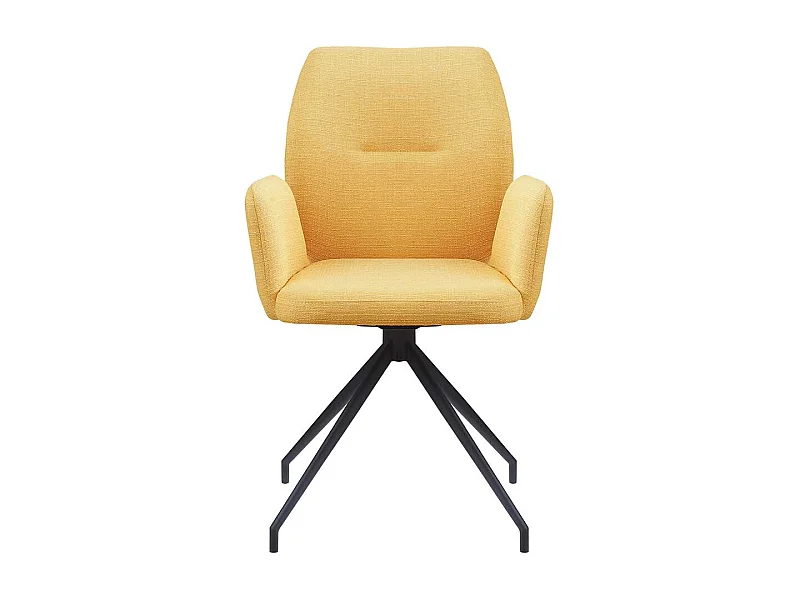 Armlehnstuhl in Gelb Gestell aus Metall