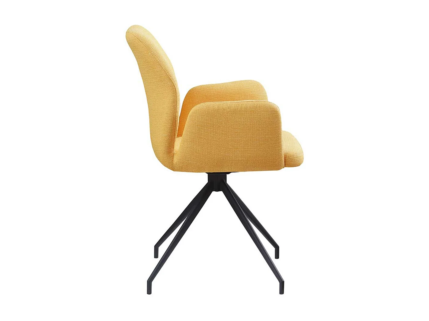 Armlehnstuhl in Gelb Gestell aus Metall