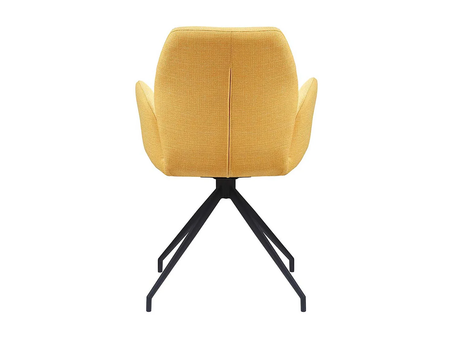 Armlehnstuhl in Gelb Gestell aus Metall