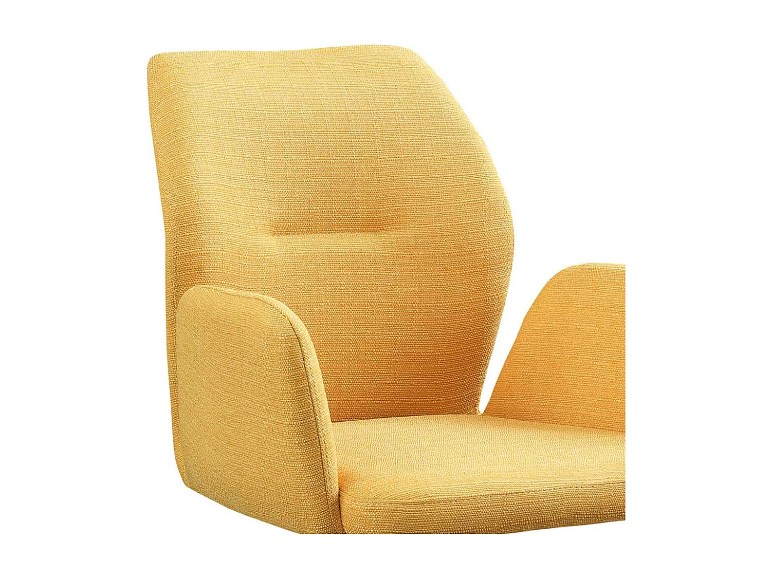 Armlehnstuhl in Gelb Gestell aus Metall