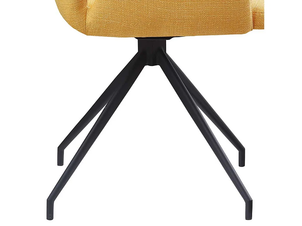 Armlehnstuhl in Gelb Gestell aus Metall