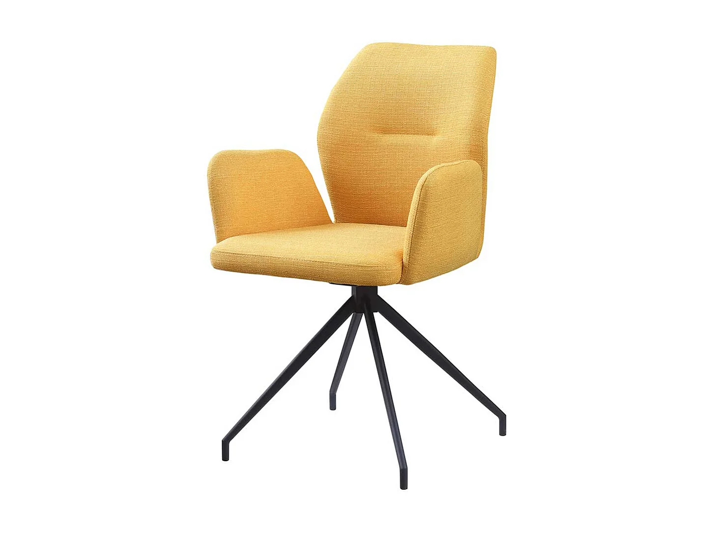 Armlehnstuhl in Gelb Gestell aus Metall