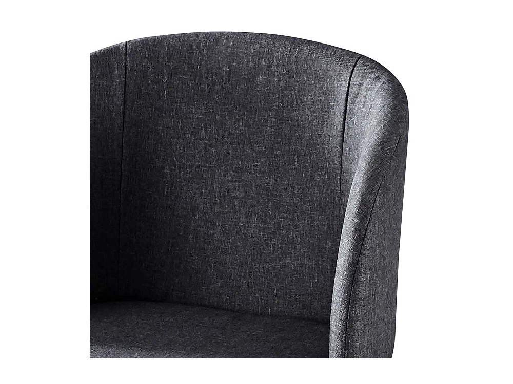 Armstühle in Dunkelgrau Webstoff modern (2er Set)