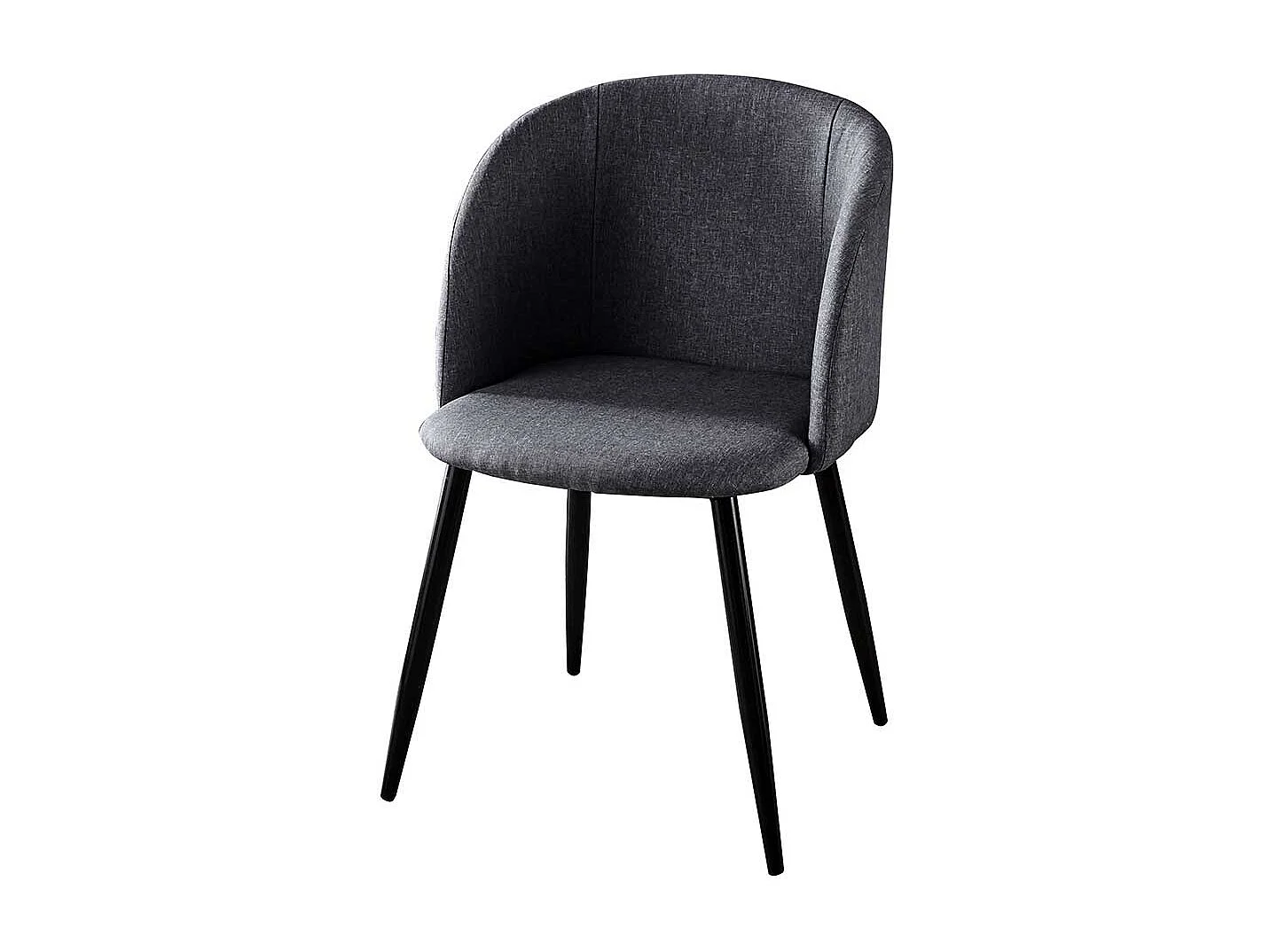 Armstühle in Dunkelgrau Webstoff modern (2er Set)