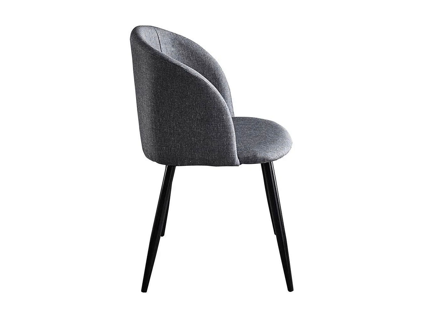 Armstühle in Dunkelgrau Webstoff modern (2er Set)