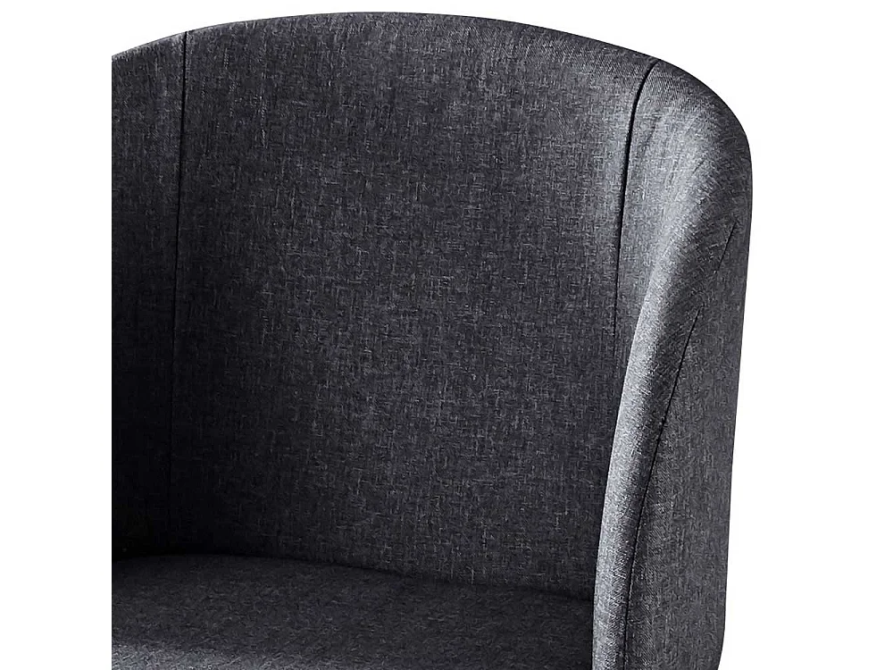 Armstühle in Dunkelgrau Webstoff modern (2er Set)