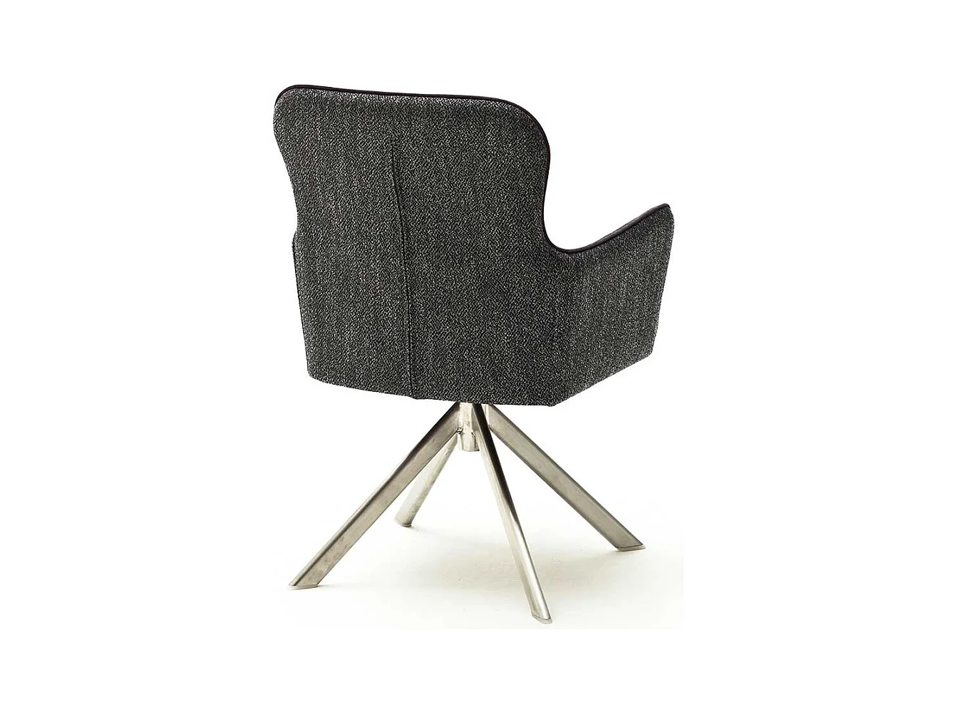 Esszimmer Drehst�hle in Anthrazit Stoff Armlehnen (2er Set)