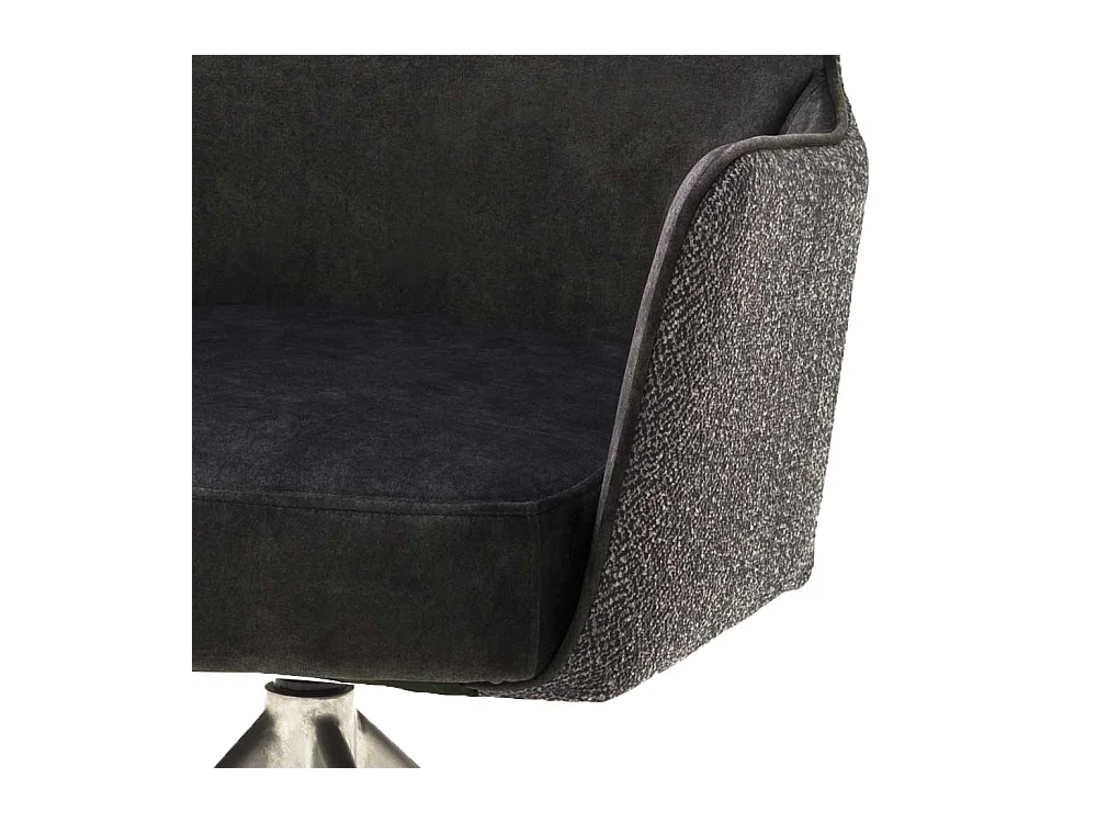 Esszimmer Drehst�hle in Anthrazit Stoff Armlehnen (2er Set)