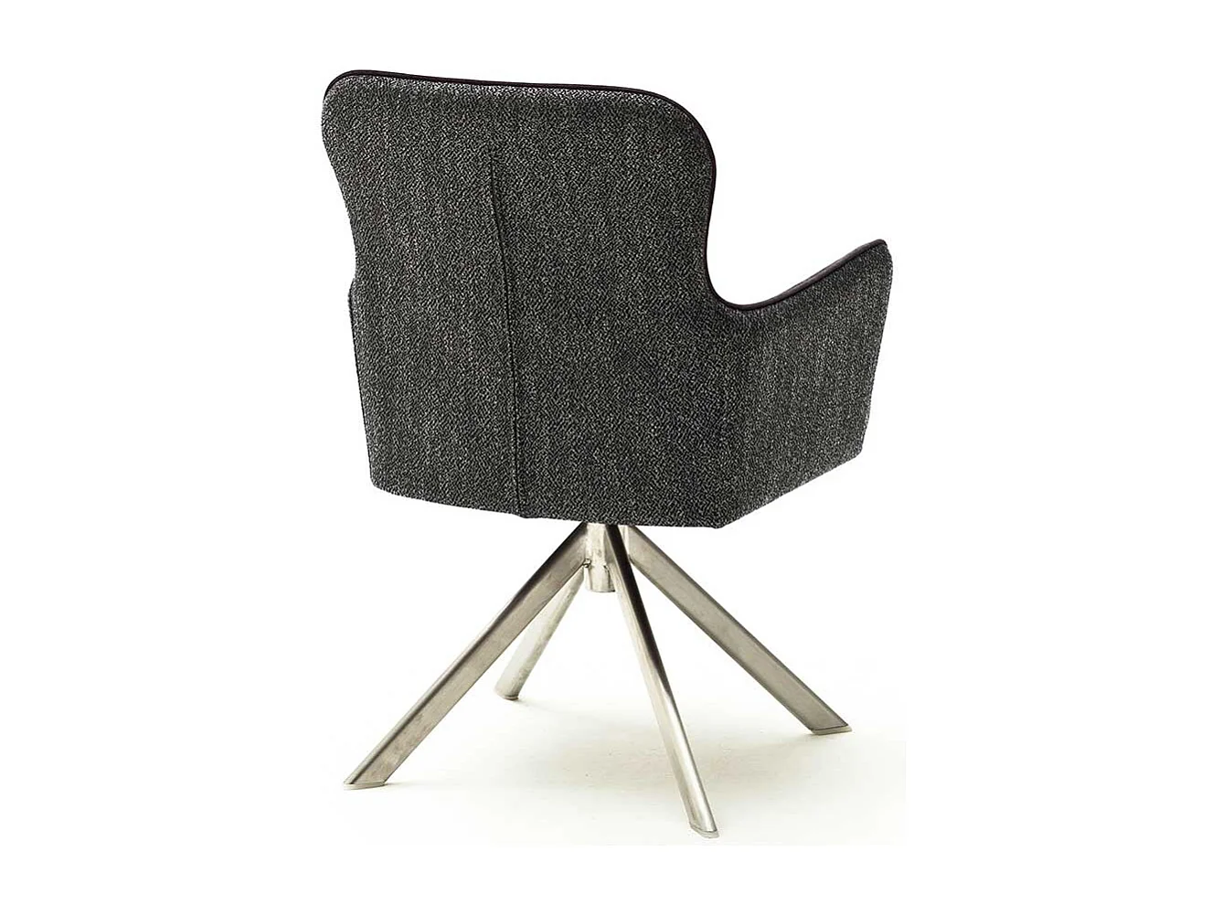 Esszimmer Drehst�hle in Anthrazit Stoff Armlehnen (2er Set)