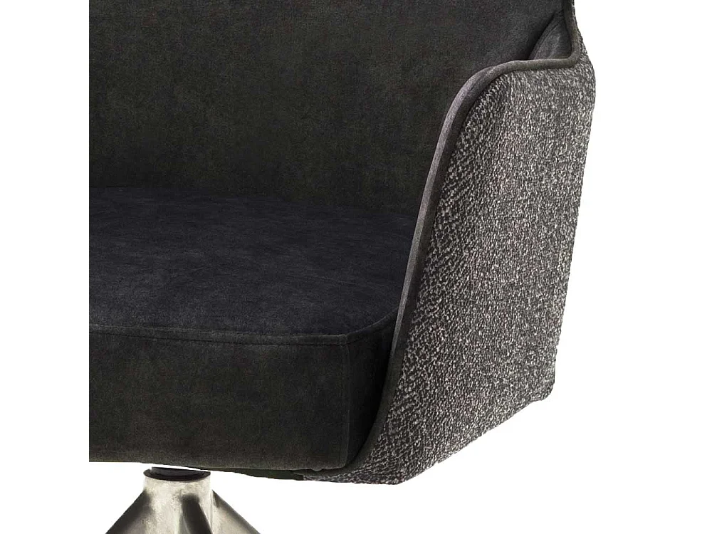 Esszimmer Drehst�hle in Anthrazit Stoff Armlehnen (2er Set)