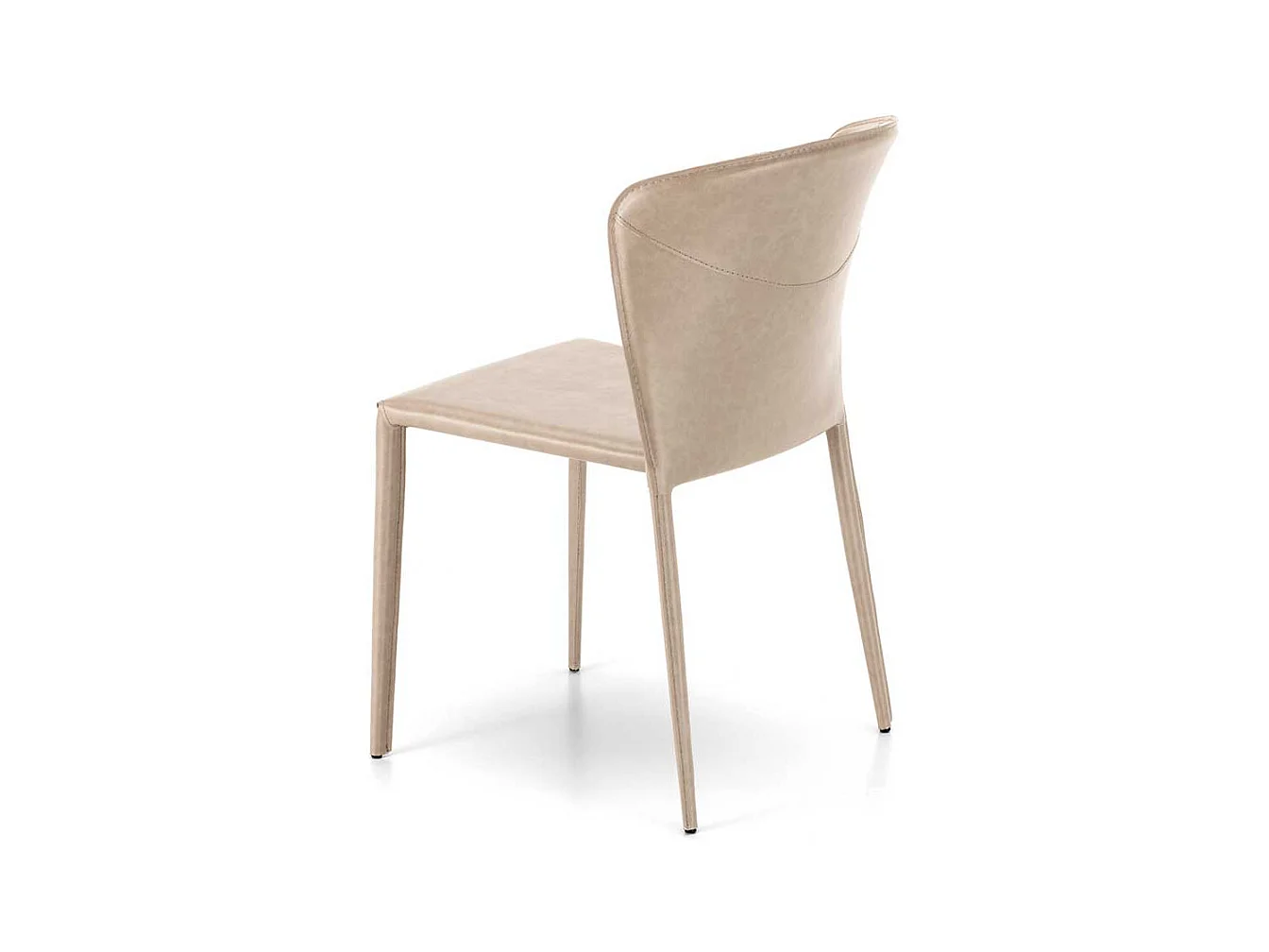 Kunstlederstühle in Taupe modern (2er Set)