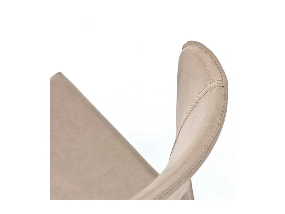 Kunstlederstühle in Taupe modern (2er Set)