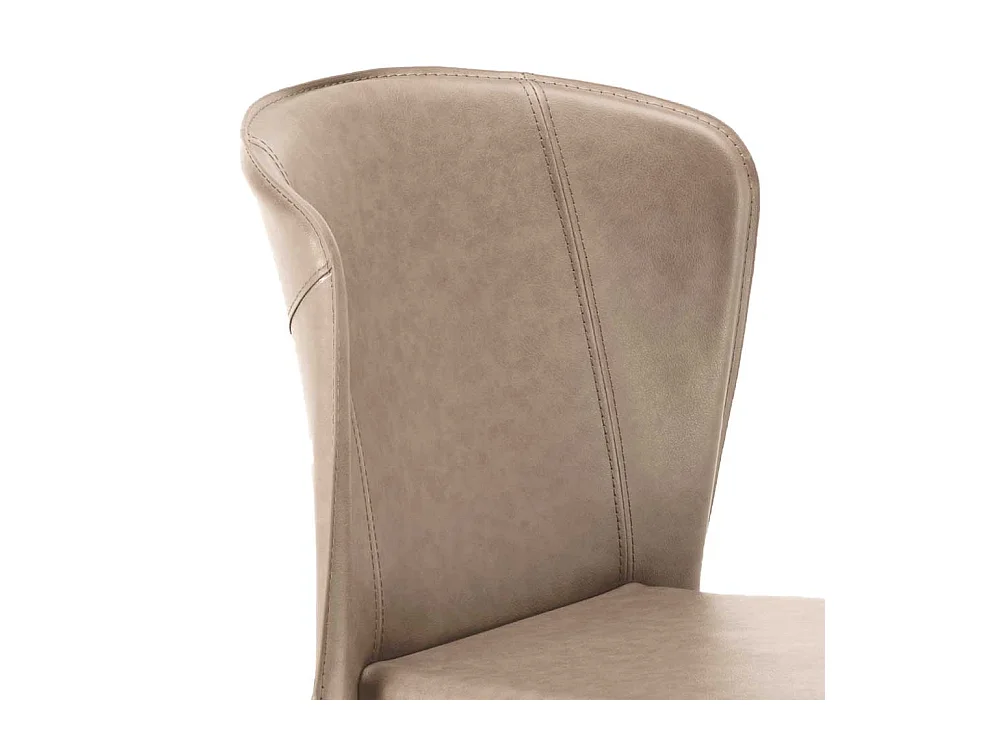 Kunstlederstühle in Taupe modern (2er Set)