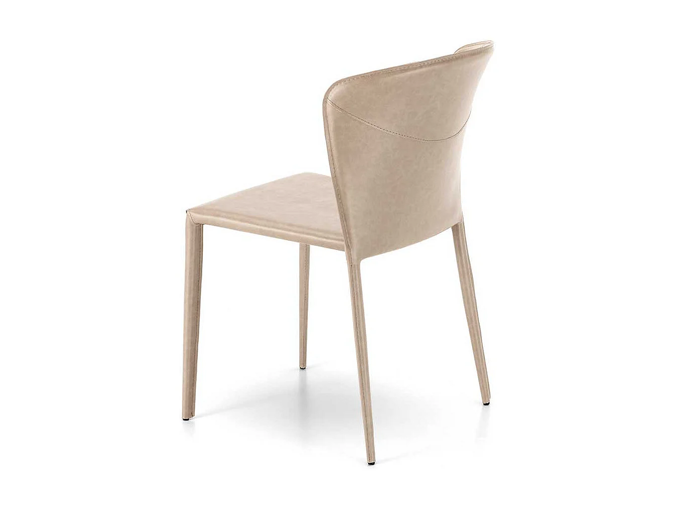 Kunstlederstühle in Taupe modern (2er Set)