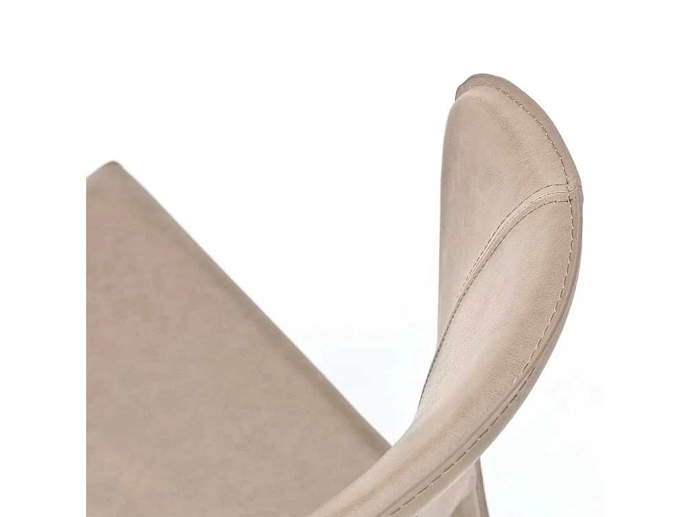 Kunstlederstühle in Taupe modern (2er Set)