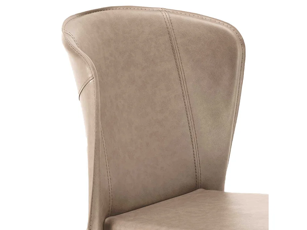 Kunstlederstühle in Taupe modern (2er Set)