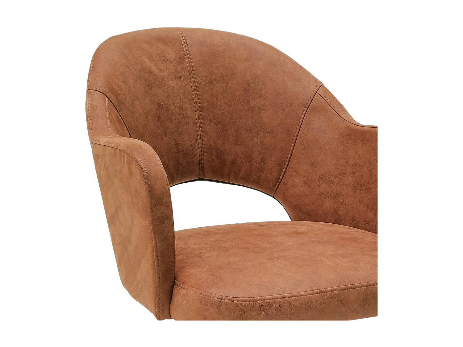 Armlehnstuhl Esszimmerstuhl aus Microfaser mit Gestell aus Metall