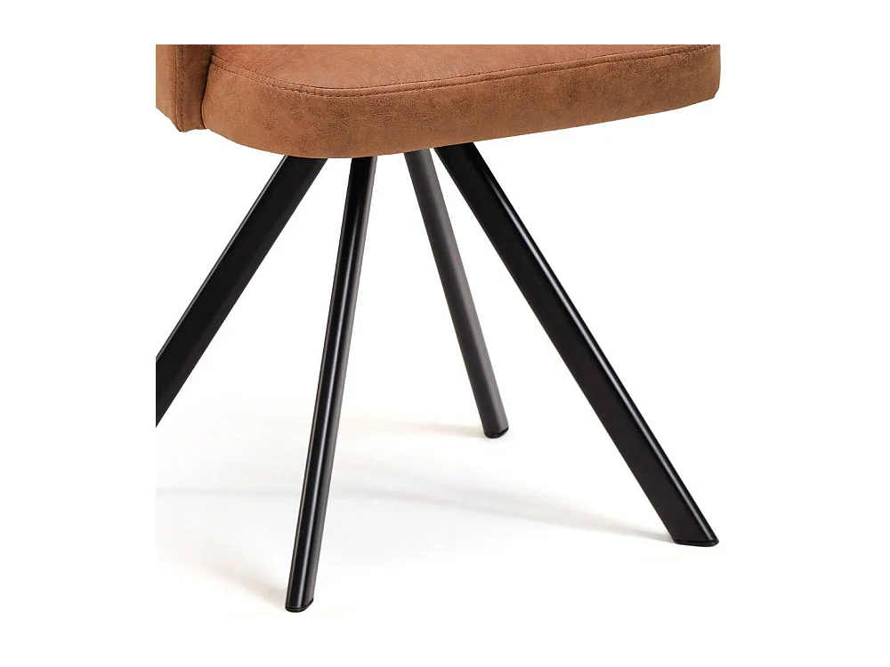 Armlehnstuhl Esszimmerstuhl aus Microfaser mit Gestell aus Metall