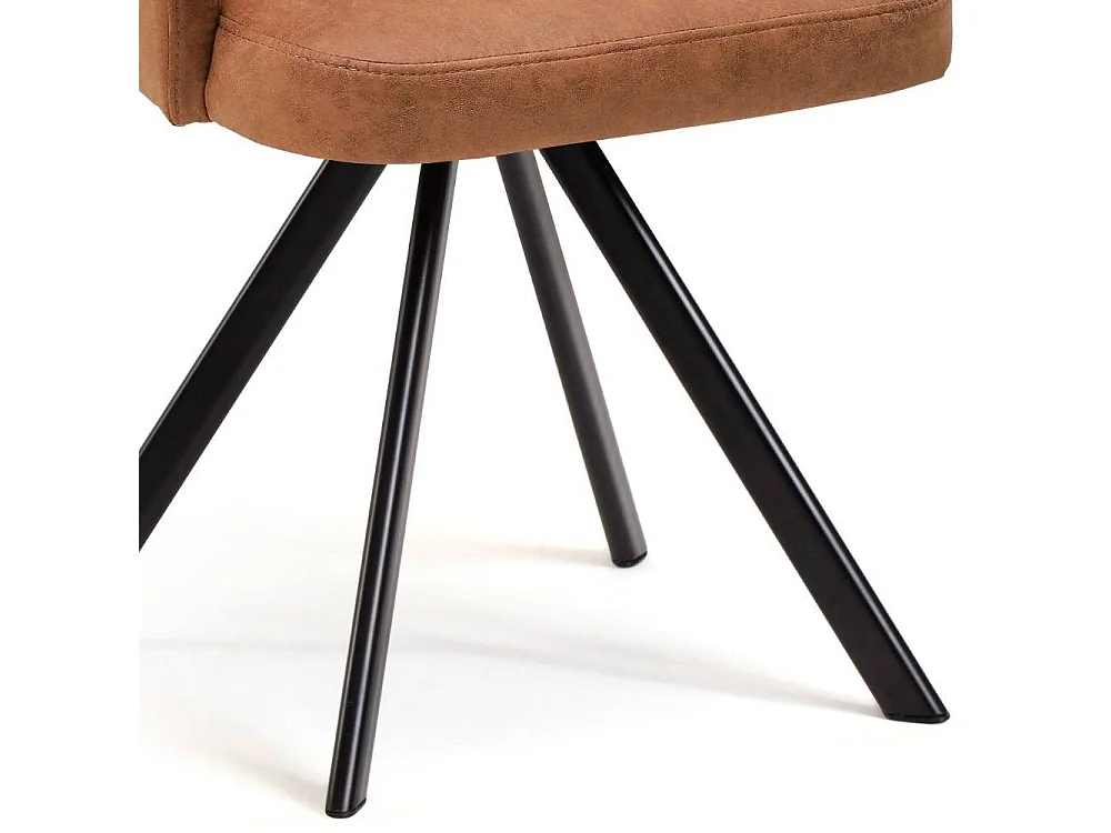 Armlehnstuhl Esszimmerstuhl aus Microfaser mit Gestell aus Metall