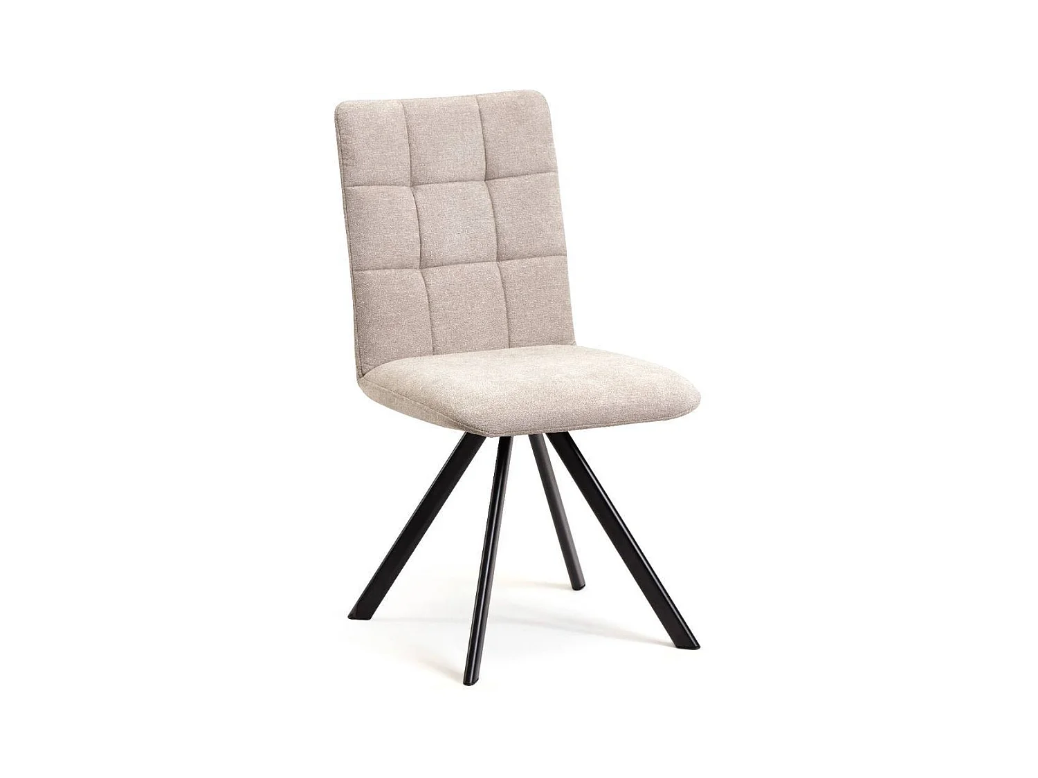 Esszimmerstuhl Polsterstuhl Esszimmer in Beige mit Gestell aus Metall (2er Set)