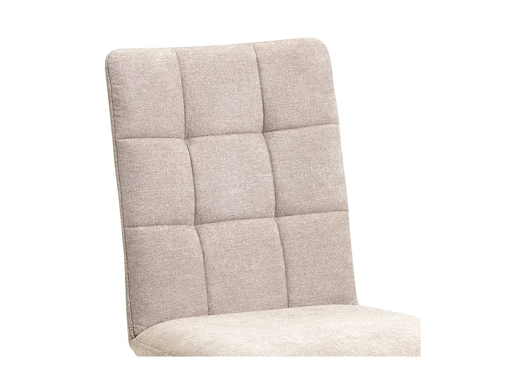 Esszimmerstuhl Polsterstuhl Esszimmer in Beige mit Gestell aus Metall (2er Set)