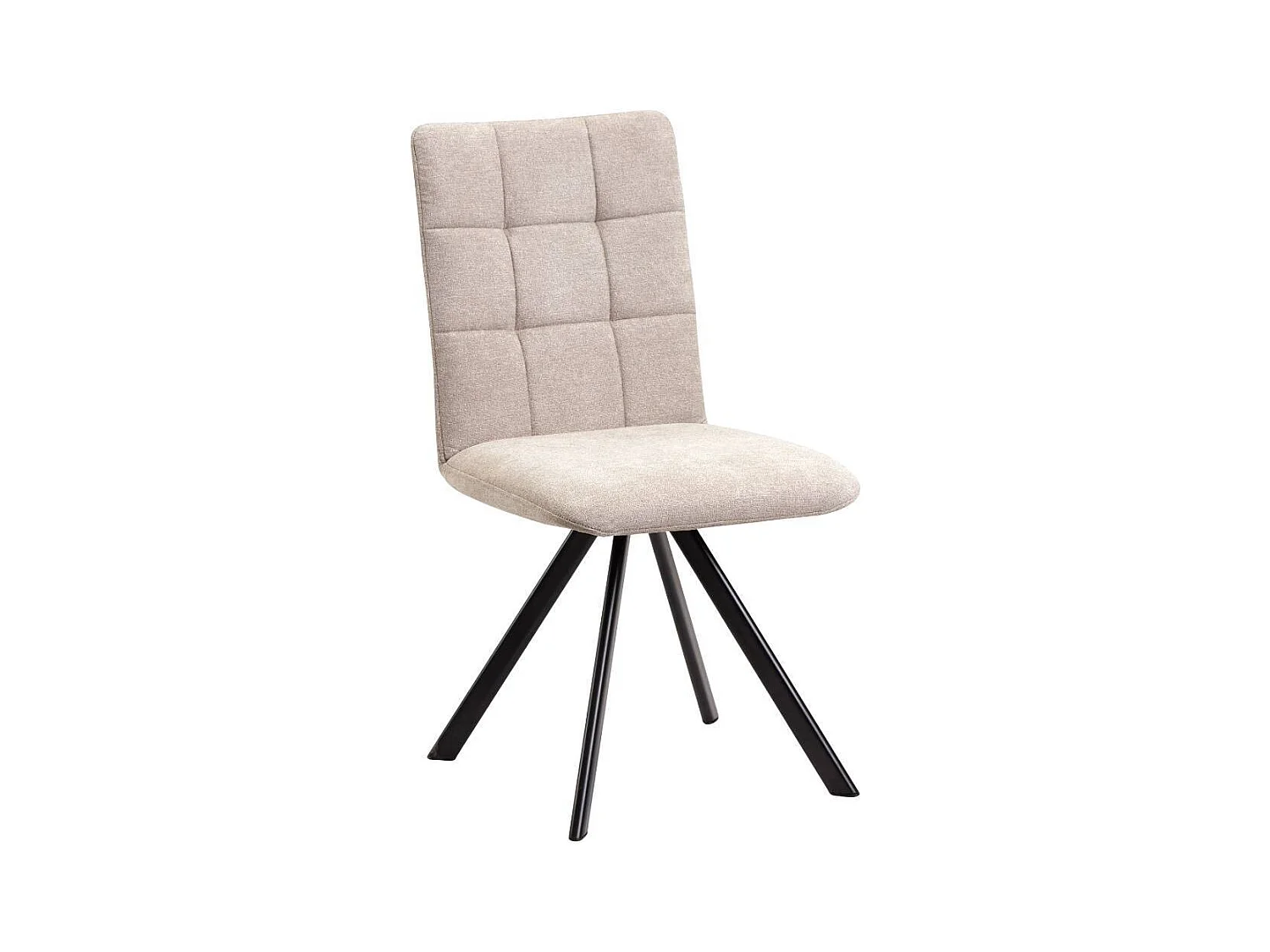 Esszimmerstuhl Polsterstuhl Esszimmer in Beige mit Gestell aus Metall (2er Set)