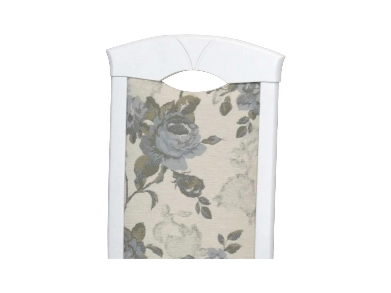 Esstisch Stühle geblümt in Beige und Weiß hoher Lehne (2er Set)