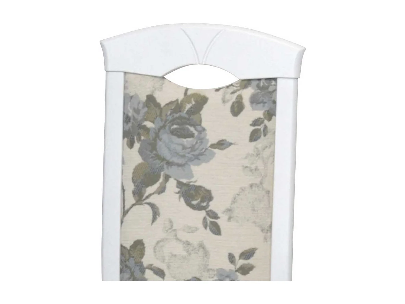 Esstisch Stühle geblümt in Beige und Weiß hoher Lehne (2er Set)