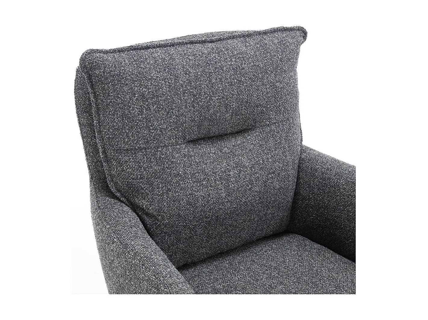 Esszimmerstuhl Armlehnstuhl in Anthrazit aus Strukturstoff