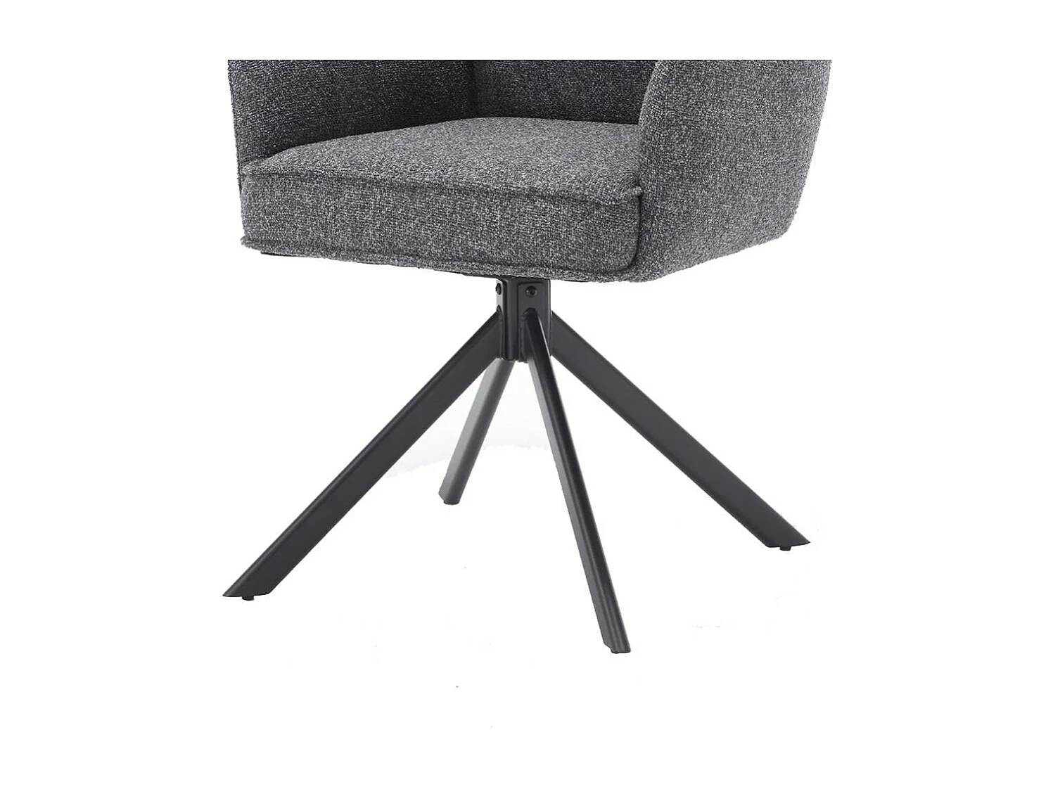 Esszimmerstuhl Armlehnstuhl in Anthrazit aus Strukturstoff