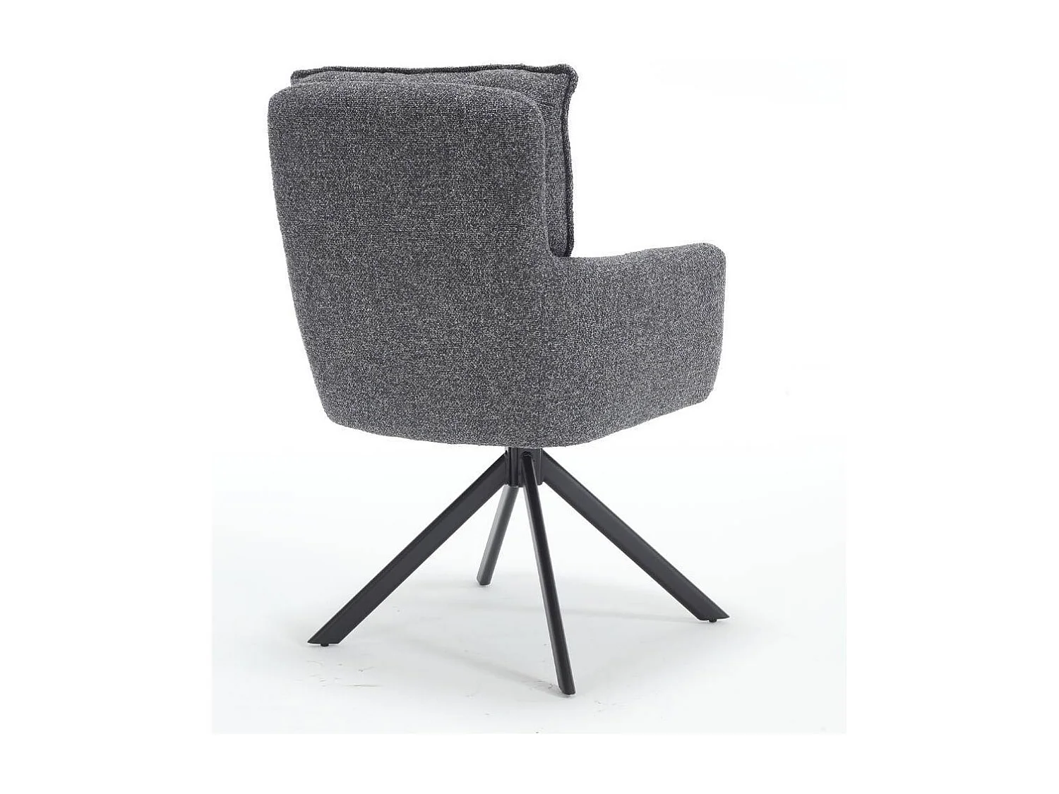 Esszimmerstuhl Armlehnstuhl in Anthrazit aus Strukturstoff