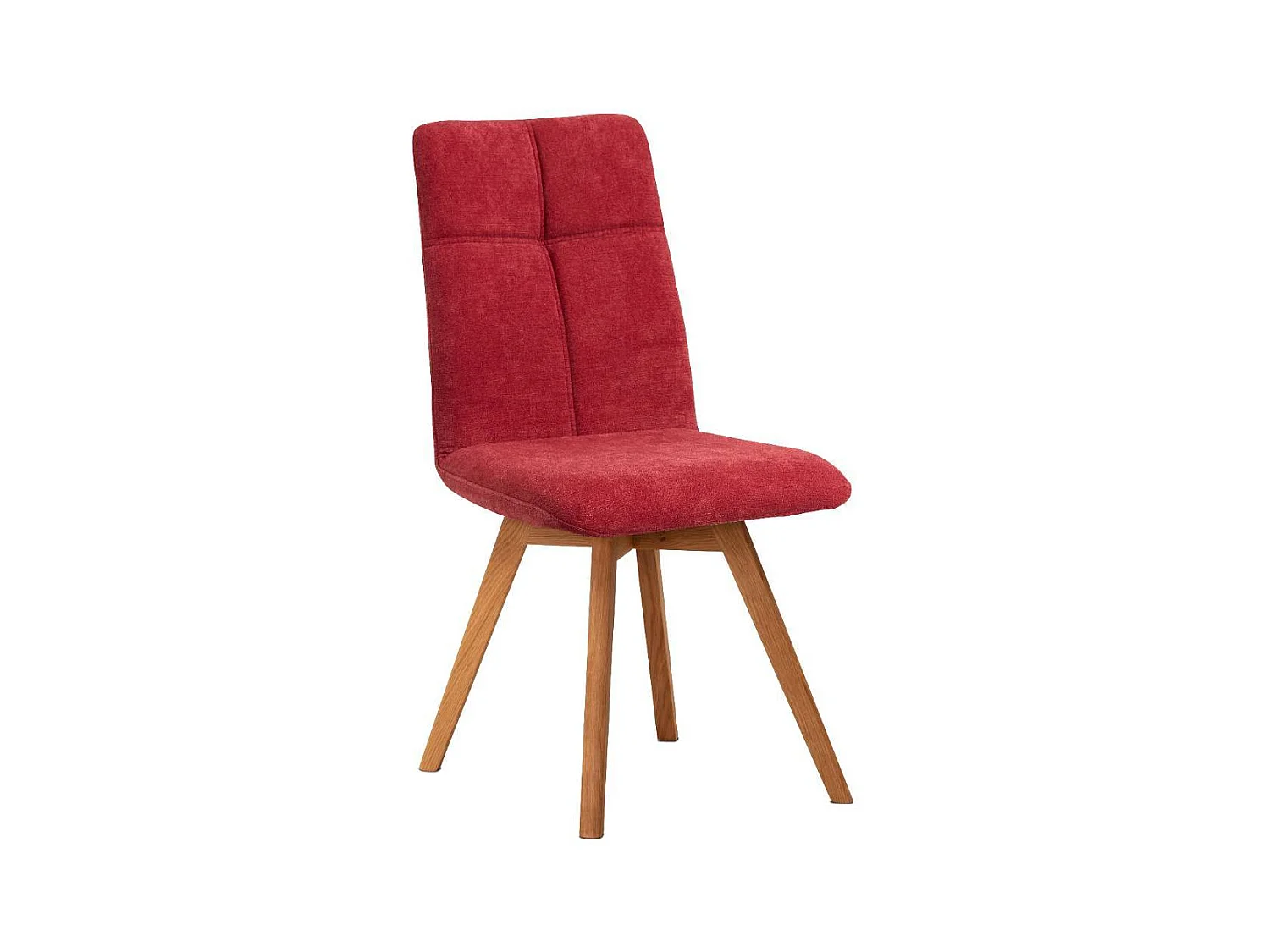 Esszimmerstuhl Polsterstuhl Esszimmer in Rot aus Flockstoff (2er Set)