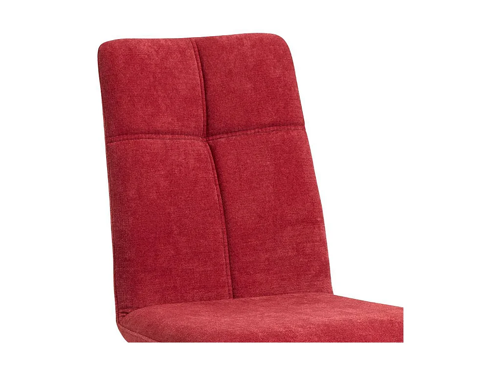 Esszimmerstuhl Polsterstuhl Esszimmer in Rot aus Flockstoff (2er Set)