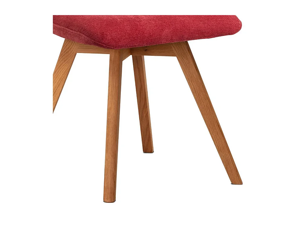 Esszimmerstuhl Polsterstuhl Esszimmer in Rot aus Flockstoff (2er Set)