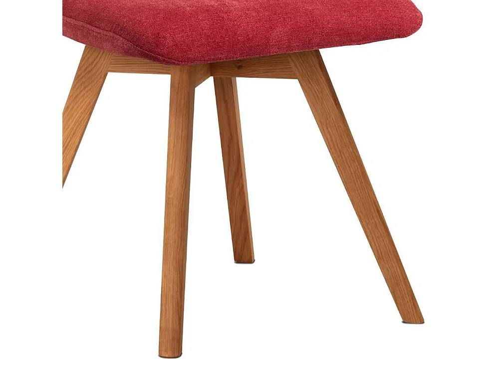 Esszimmerstuhl Polsterstuhl Esszimmer in Rot aus Flockstoff (2er Set)