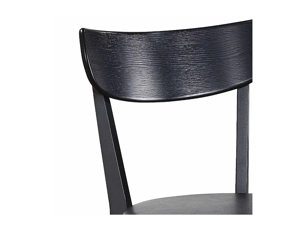 Esstischstuhl in Schwarz Eiche massiv gepolstert (2er Set)