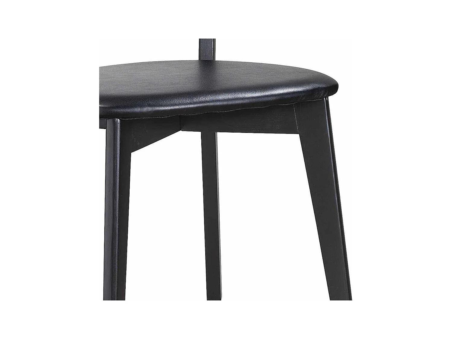 Esstischstuhl in Schwarz Eiche massiv gepolstert (2er Set)