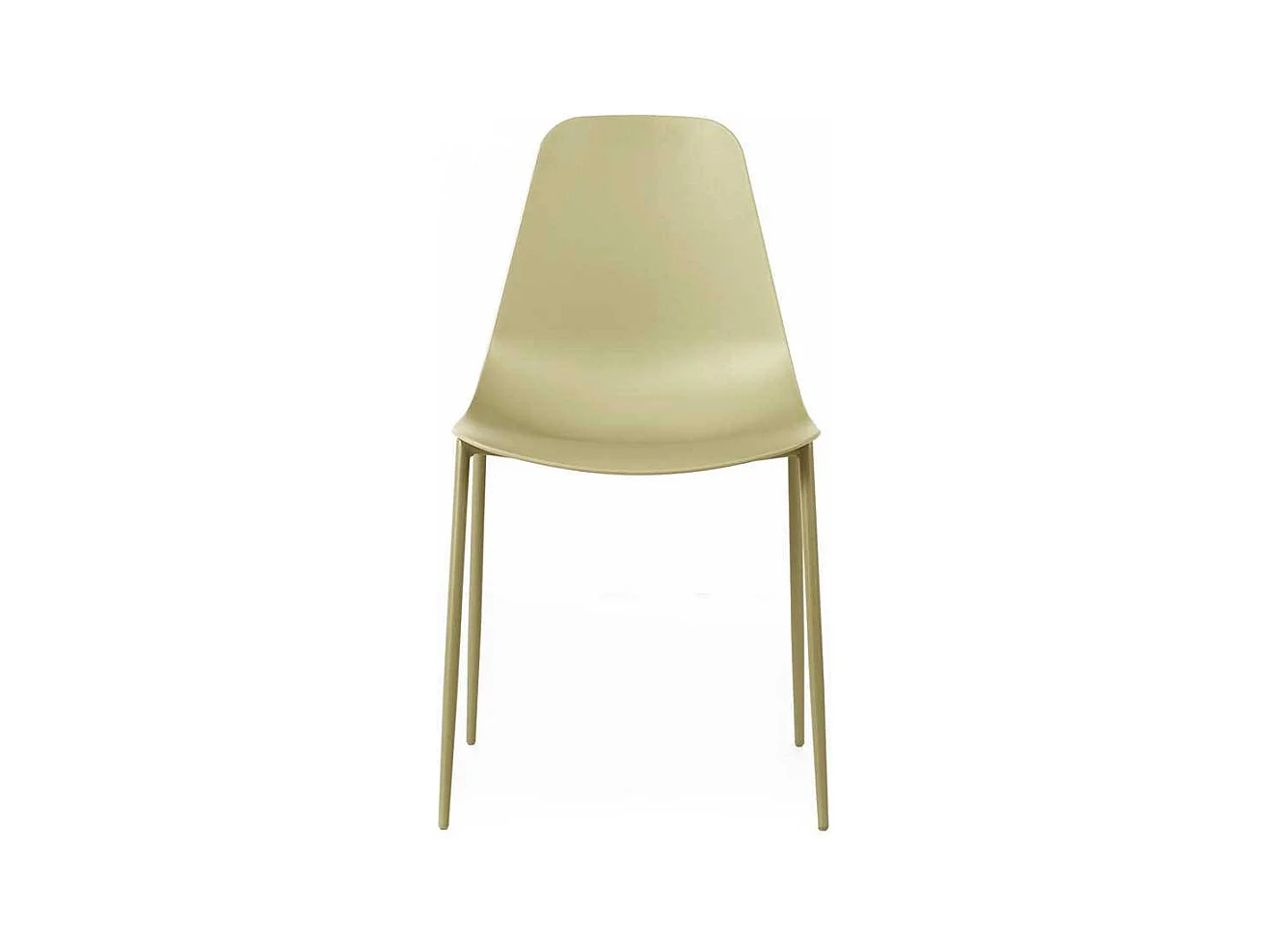 4 St�hle in Hellgelb Schalensitz & Metallgestell (4er Set)